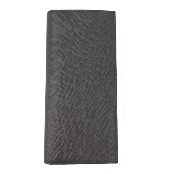 Prada Saffiano Long Gray Wallet Bifold - Picture 1 of 3